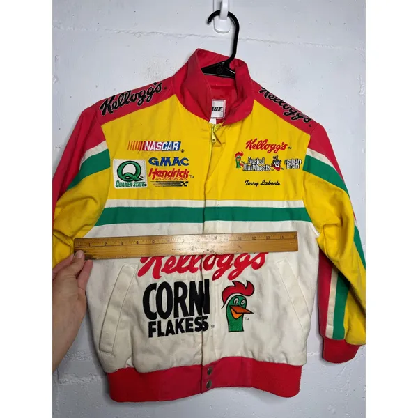 Vintage Womens Kelloggs Corn Flakes Chase Nascar Jacket Size Small - Image 10