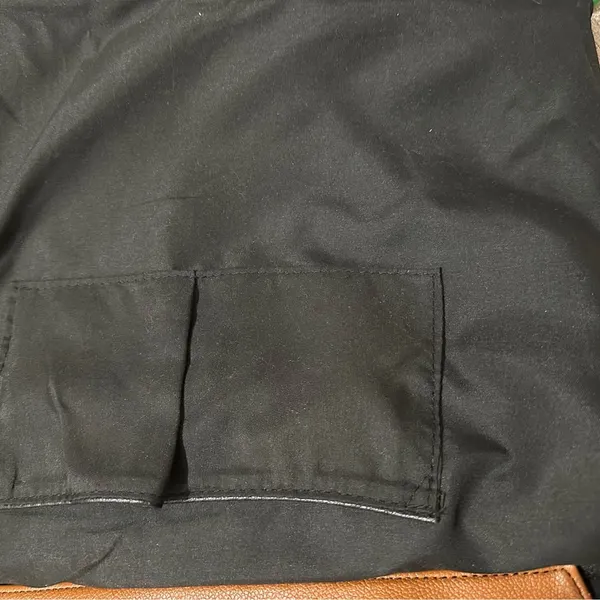 Black and brown vegan leather bucket bag petite Simone - Image 9