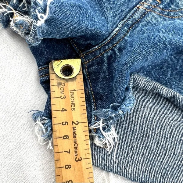 Levi's Blue Distressed Jean Shorts - Image 2