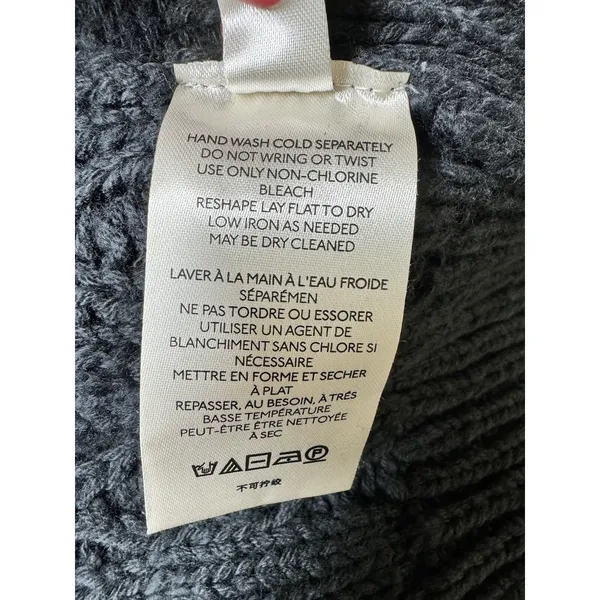 Free People Montana‎ Cable Cardi Black Women's Size Medium - Image 11