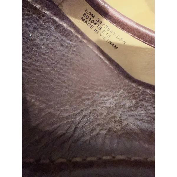 Frye Regina‎ Leather Stacked Heel Pump in Brown Size 6.5 Whipstitch P - Image 12