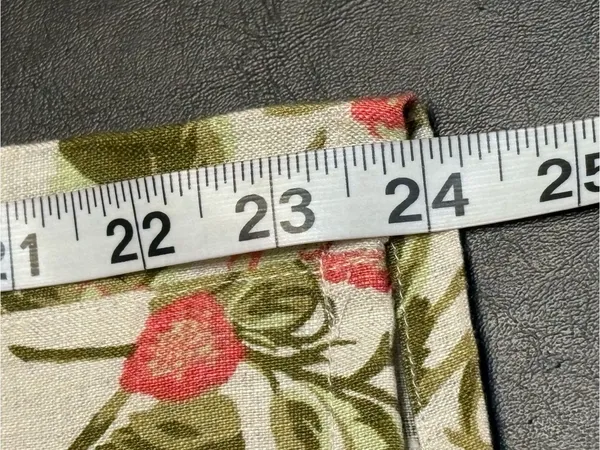 Laura Ashley 100% Linen Wide-Leg Berry & Floral Pants with Pink & Green Print Lg - Image 14