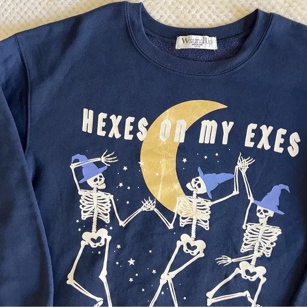 Wound Up Hexes On My Exes Crewneck Sweatshirt - Image 2