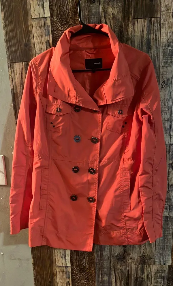 Hurley Women’s Lightweight Jacket Size Small Removable Hoodie - Image 3