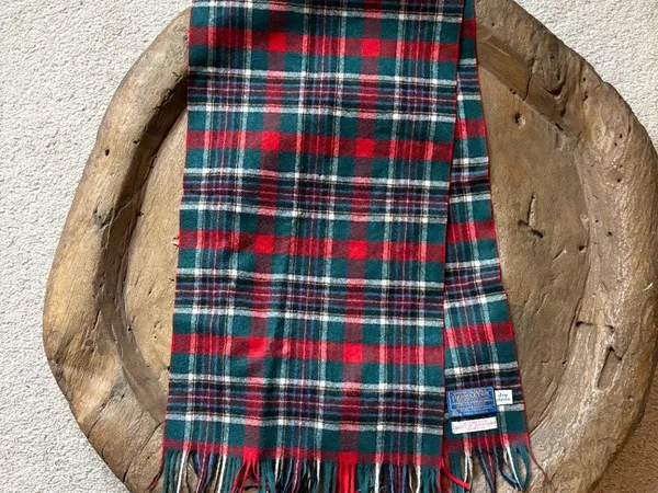 Vintage Pendleton Bruce of Kinnaird tartan plaid rectangular unisex wool scarf - Image 3