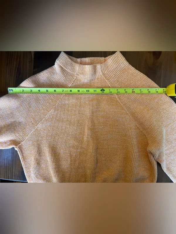 Free People Marled Peach Crewneck Sweater - Image 7