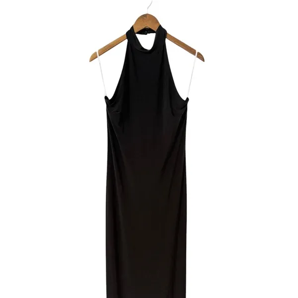 Lulus Flawless Expression Black Mock Neck Halter Maxi Dress size XL NWT - Image 6
