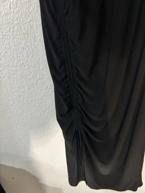 Steve Madden One-Shoulder Black Midi Dress - Image 5