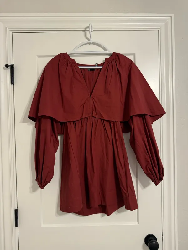 ASOS Red Cape Mini Dress - Image 2