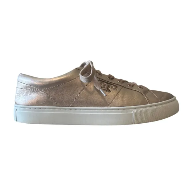 Tory Burch‎ Amalia Rose Gold Metallic Sneakers 8 - Image 12