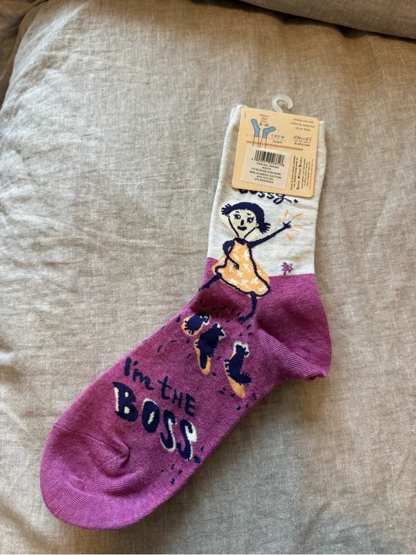 NWT Blue Q “I’m Not Bossy” Women’s Crew Socks - Image 3