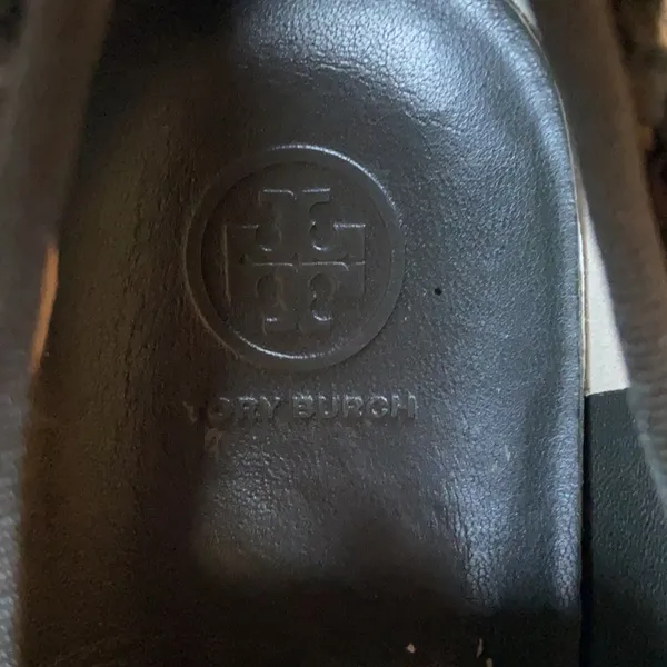 Tory Burch flower fabric sneakers leather lining - Image 5