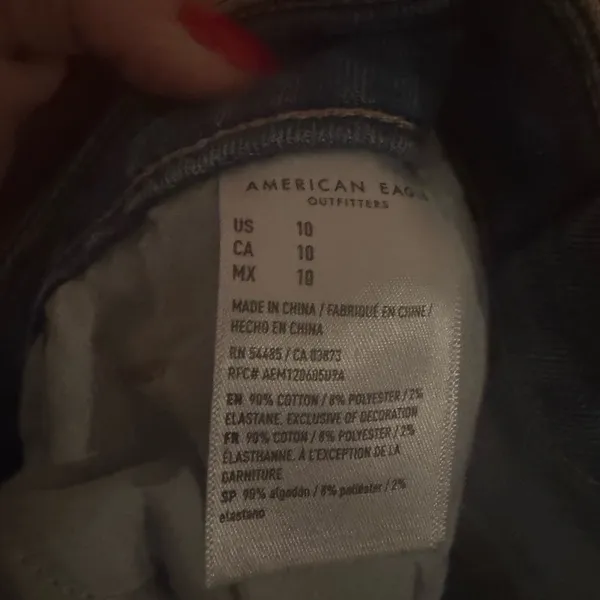 American Eagle Outfitters Light Blue Distressed Jean Shorts - Image 6