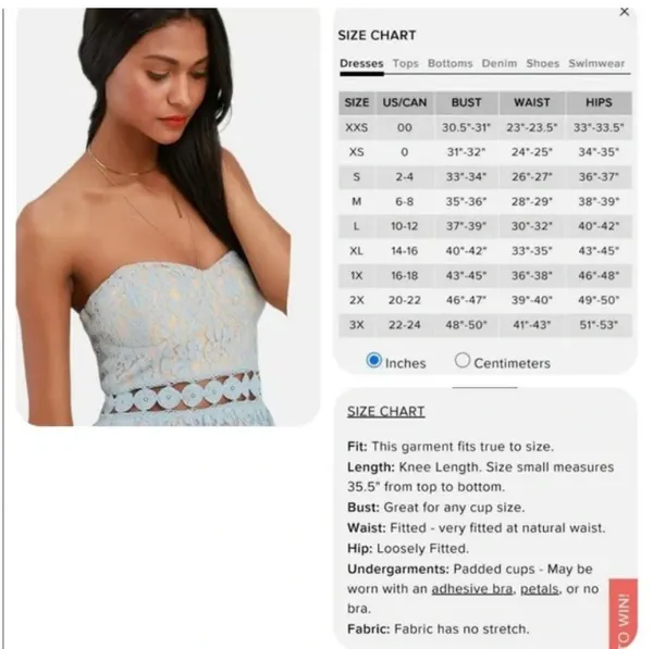Lulus Light Blue And Nude Dress - Image 2