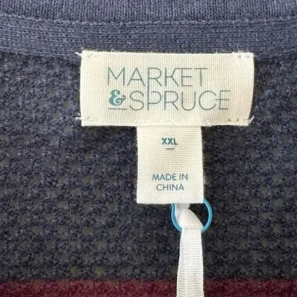 Market & Spruce Rowan Textured Trendy Cotton Blend Crew Neckline SZ XXL #1889 - Image 6