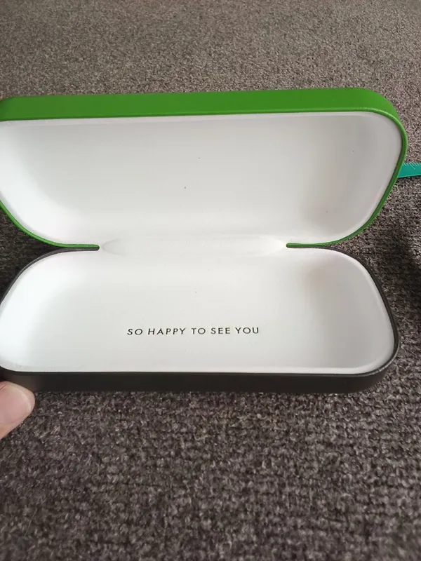 Kate Spade Green & Black Eyeglass Case So Happy To See You - Image 4