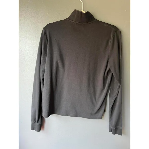 Polo Ralph Lauren Black Long Sleeve Quarter Button Up Shirt - Image 3
