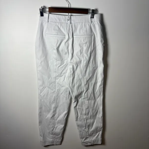 SPANX White Chino Pants with Zipper Detail, Size M - Image 8