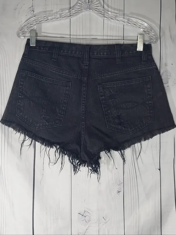 Abercrombie & Fitch Distressed Frayed Hem Cutoff Grunge 90's Punk Denim Shorts - Image 8