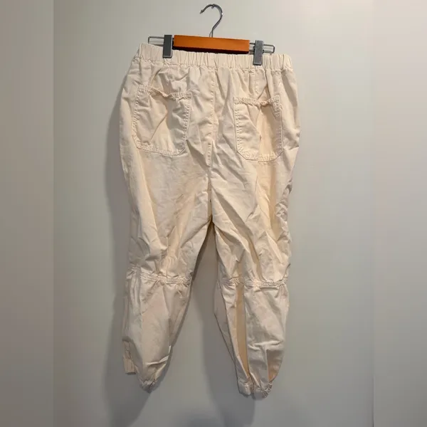 Free People Women’s Cream Button-Front Jogger Pants - Image 2