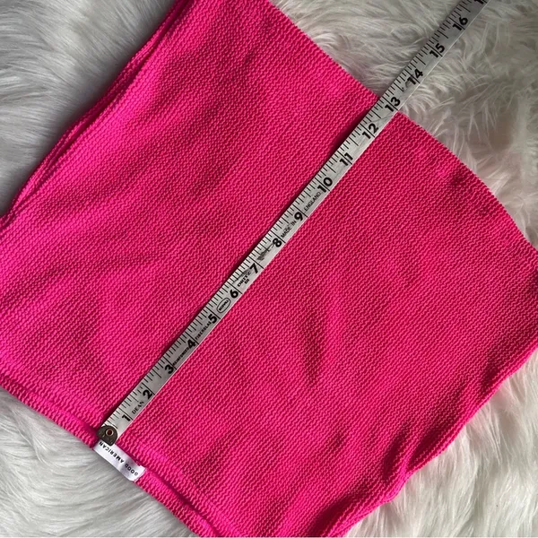 Good American Hot Pink Textured Mini Skirt NWT - Image 3