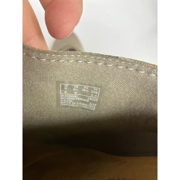 Clarks Collection Mules Womens 8.5W Taupe Excellent Leather Buckle‎ Block Heel - Image 6