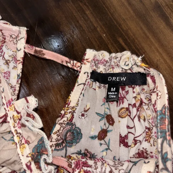 Anthropologie Drew Naomi Maxi Dress Med Tiered Patchwork Boho Beach Easter - Image 5