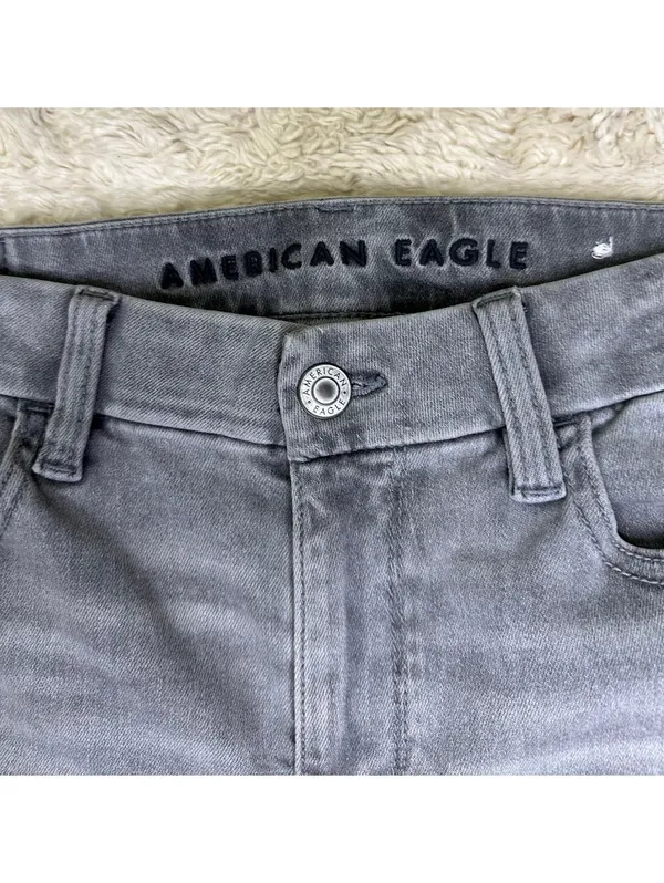 American Eagle grey Curvy Hi-Rise Next Level Stretch jeggings Size 8 X-Long - Image 3