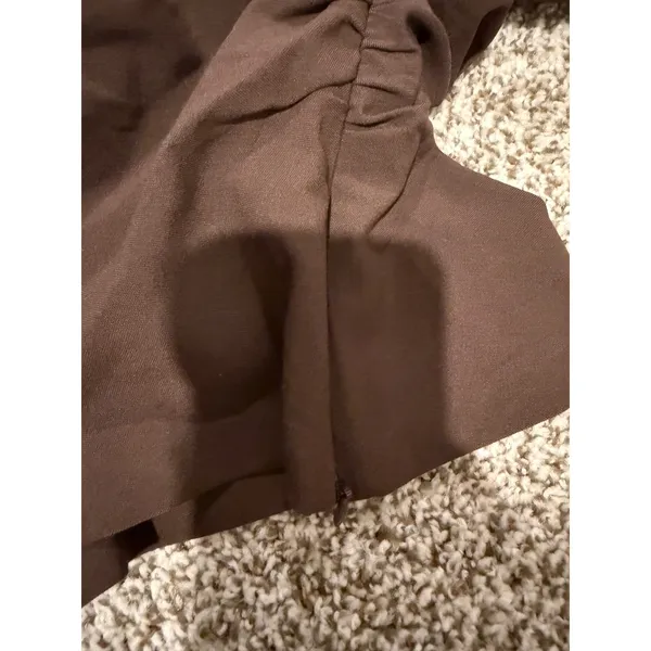 Banana Republic Top Womens 4 Brown Ruched Draped Sleeveless Keyhole Blouse NEW - Image 10