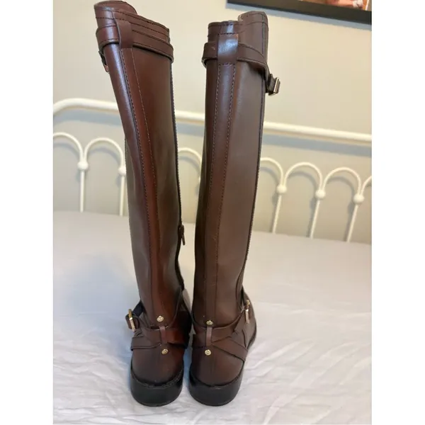 Antonio Melani Brown Riding Boots Leather Buckle Size 7.5 NWOT - Image 5