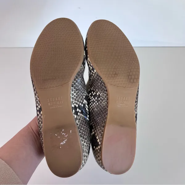 Stuart Weitzman Women's Snake Python Embossed‎ Ballet Flats - Image 5