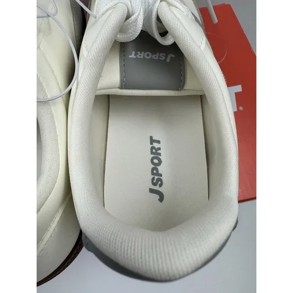 New J Sport Cecily Women’s Sneaker Suede White/Grey Low Top Shoes Size 6.5 US - Image 6