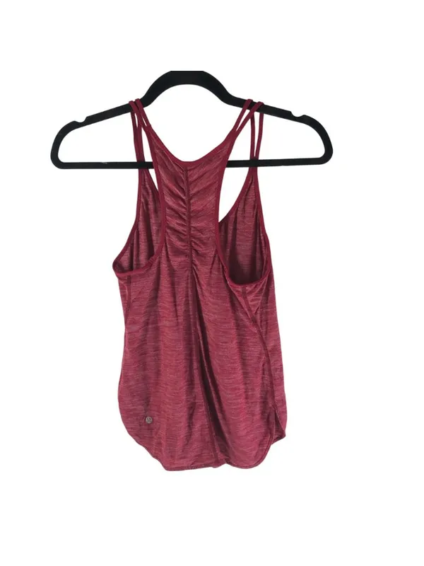 Lululemon What The Sport Singlet II Tank Top Red Ruched 4? - Image 2