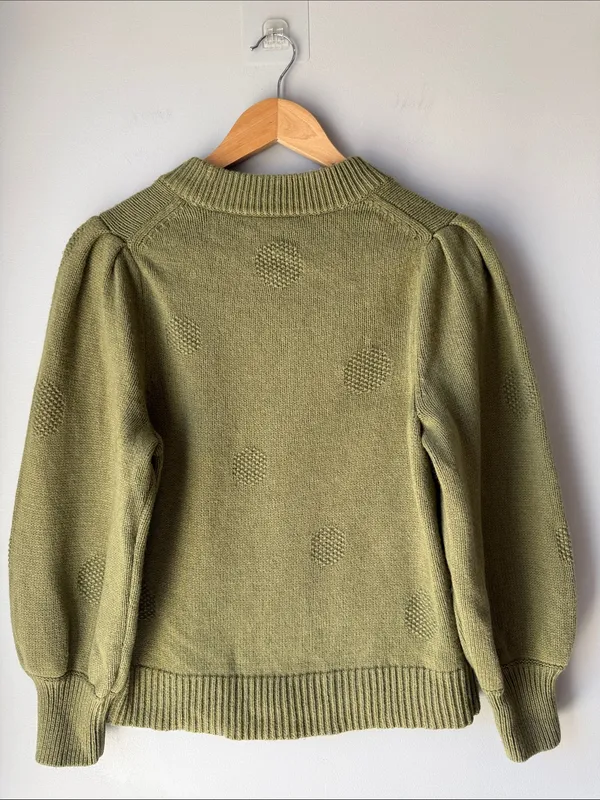Madewell Eaton Merino Wool Cotton Sweater Green Moss - Image 4