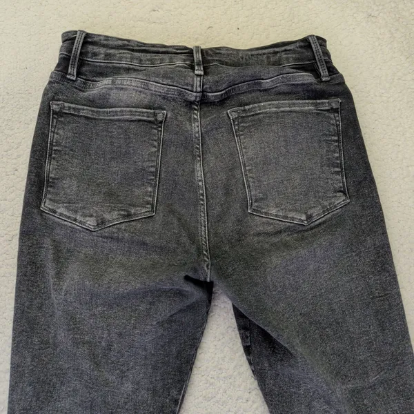 FRAME‎ Le One Skinny Jeans Hughes Washed Black High Rise Stretch LOSKC631 Size 2 - Image 8