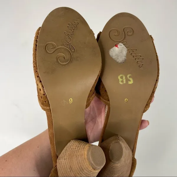 Seychelles Tan Suede Cone‎ Heels Size 9 - Image 7