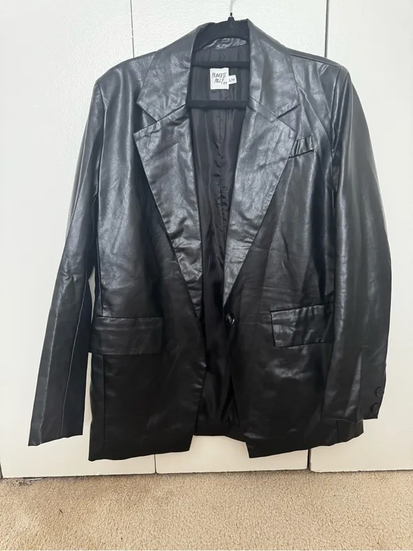 Princess Polly Faux Leather Blazer - Image 2