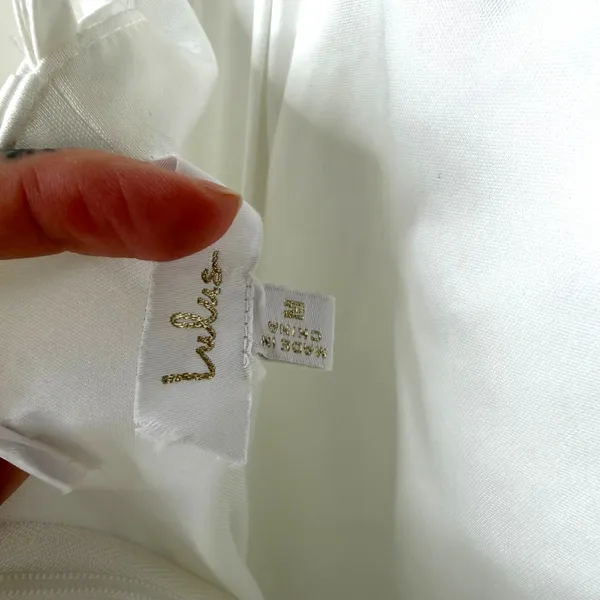 Lulus Luxe Bridal NWOT Bria White Satin Basque Waist Maxi Wedding Dress Medium - Image 8
