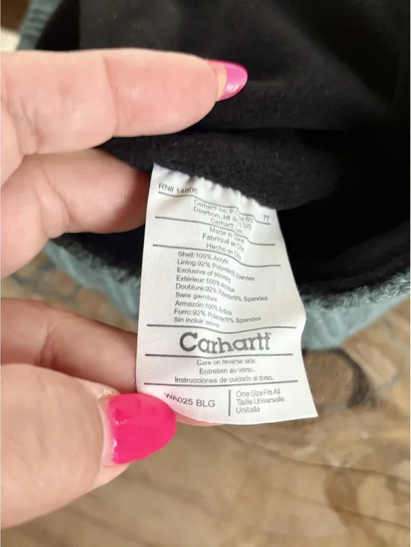 Carhartt Fleece Lined Cable Knit Ear Flap Beanie OSFA - Image 6