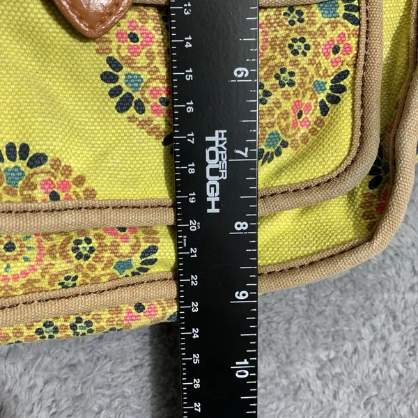 Fossil Crossbody Bag Womens Small‎ Yellow Mandala Floral Canvas Messenger ZB5043 - Image 4