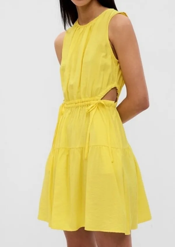 Yellow Gap Dress With Side Cutouts - Image 2