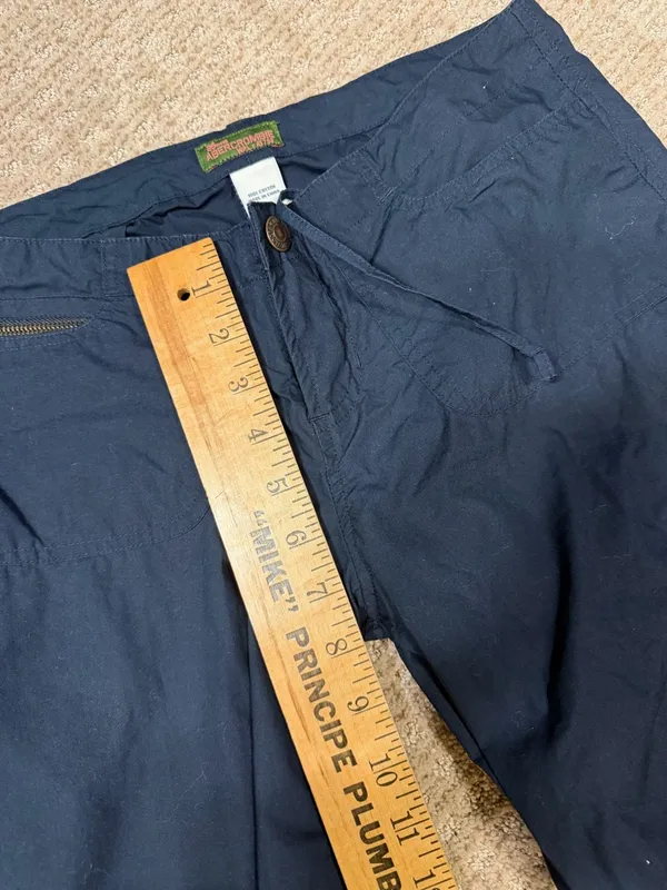 Y2K Abercrombie & Fitch Navy Drawstring Cargo Capris size 0 - Image 4