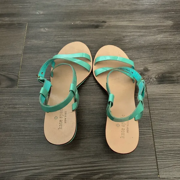 kate spade turquoise patent leather strappy sandals - Image 3