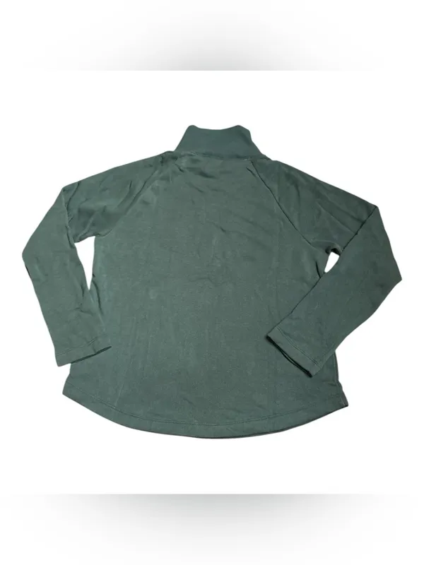 J Crew Factory Jewel-button mockneck pullover green Size M NWOT - Image 3