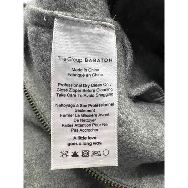 Aritzia Babaton Bonamici 100% Wool Gray Zip Coat Jacket‎ Size Small Minimalist - Image 8