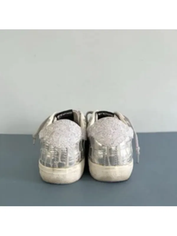 Vintage Havana Ingrid Low Top Sneakers Wild Croc Silver Metallic Fashion Size 8‎ - Image 6