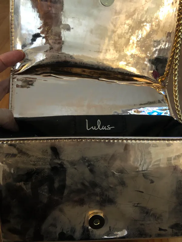 Lulus Rose Gold Shiny Purse - Image 2