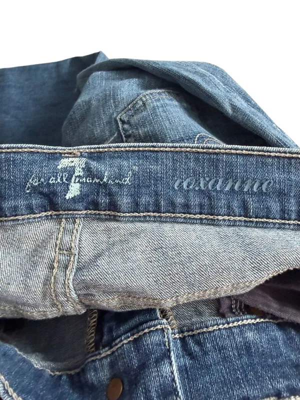 7 FOR ALL MANKIND Roxanne Medium Wash Jeans Size 28 - Image 8