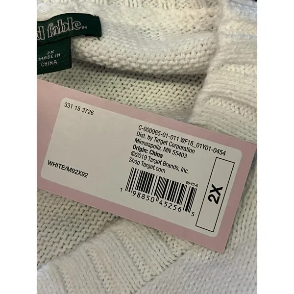 Wild Fable Sweater Womens Plus 2X White American Flag USA Graphic Knit Pullover - Image 7