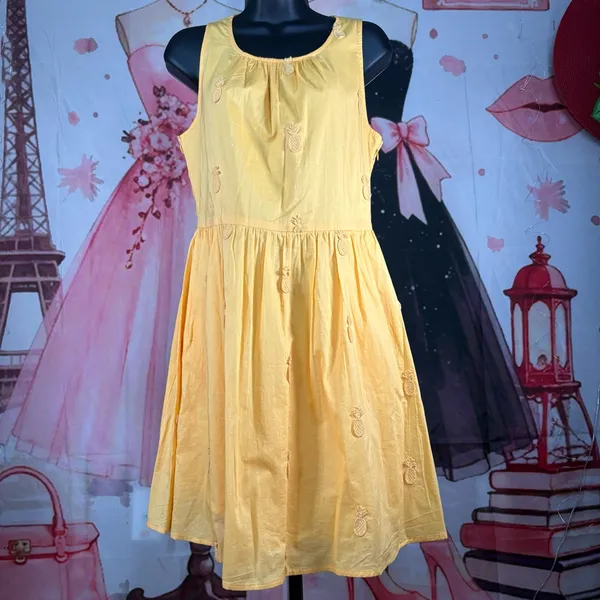 J. Crew Yellow Sleeveless Tiered Sundress 4 - Image 4